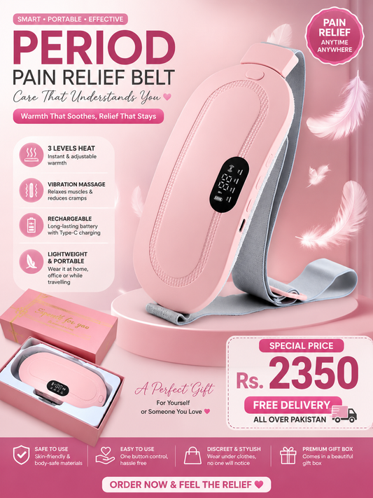 Rechargeable Heat Therapy Belt for Period Cramps & Back Pain