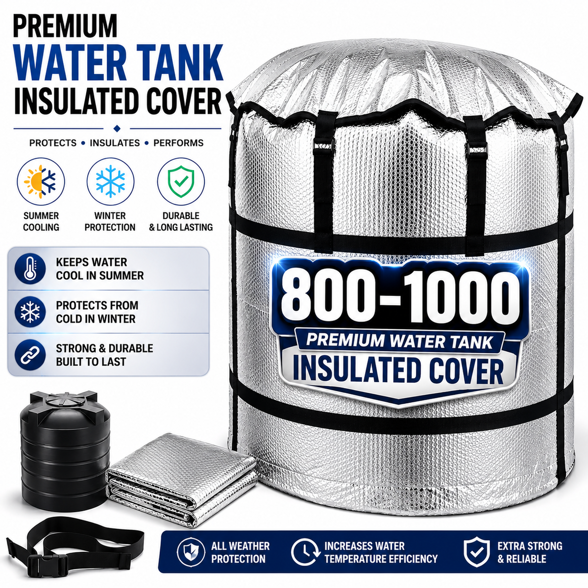 VIP Quality 3-Layer Insulated Water Tank Cover – Free Delivery All Over Pakistan