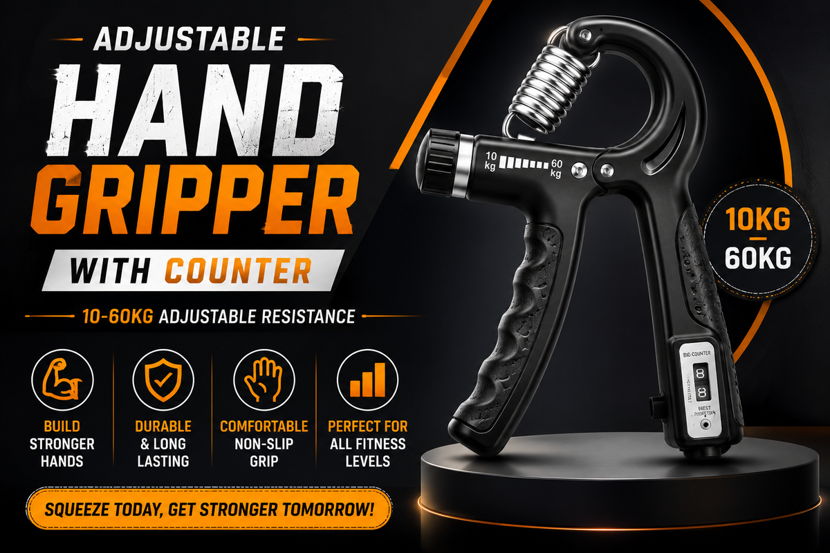 Adjustable Hand Gripper with Counter| 10–60KG Grip Strength Trainer