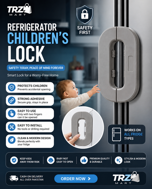 Refrigerator Child Safety Lock – Strong Adhesive Fridge Lock